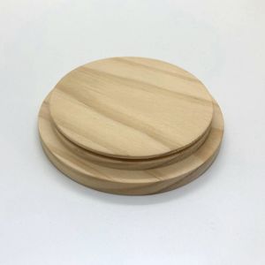 Vela de madera de fresno de estilo antiguo redonda personalizada tapa de madera con junta de corredor para tarros vela de cristal taza mate en blanco - Product Image 5