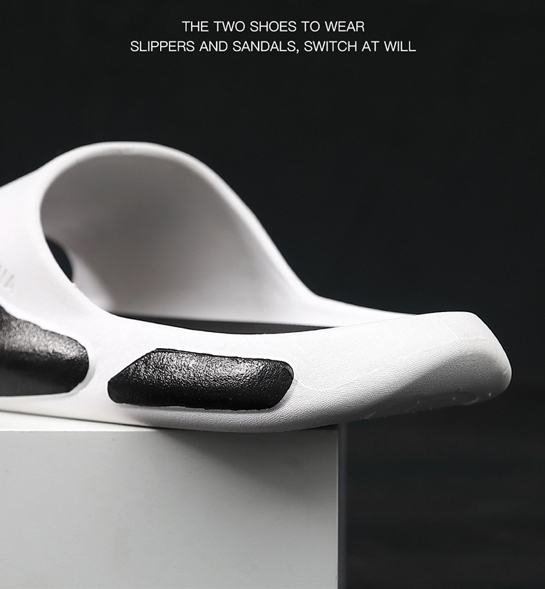 Men's Thick Sole Bathroom Slippers Non-slip Home Shoes Large Size Slides Slippers
