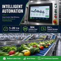 Ligne complète automatique de production de jus de fruits et légumes (mangue) : épluchage, pulpage, pasteurisation, haute capacité 500 tonnes/jour