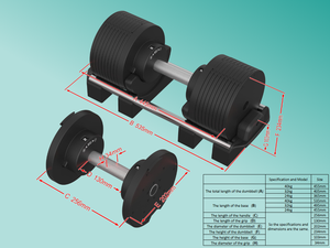 <span class=keywords><strong>Manubri</strong></span> in Acciaio Regolabili ad Alta Richiesta sul Mercato 24kg/32kg/40kg - Allenamento di Forza per Palestra Domestica Design Portatile - Product Image 4