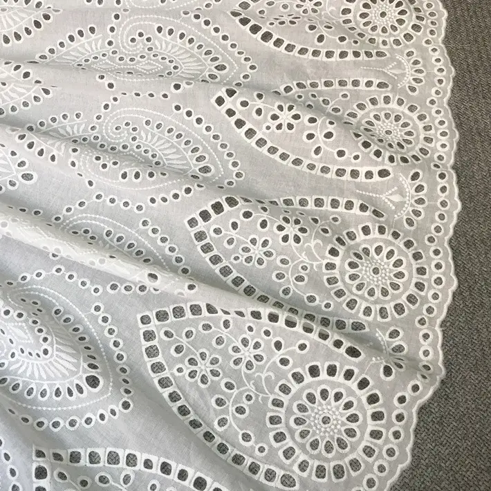 2022 Hochwertiger Sticks pitzen stoff 140cm Guipure Edge Cotton Lace Textile für Kleidungs stücke