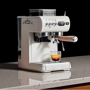 Nouvelle <span class=keywords><strong>machine</strong></span> à expresso semi-automatique rétro avec broyeur intégré, 20 bars, PID, pour usage domestique, mousseur à lait vapeur, contrôle de la température - Product Image 5