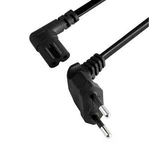 C7 90 degree to angled EU plug AC European Standard Extension brazil Power Cord