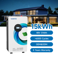 Paquete de Baterías de Litio Solares de 48V 314Ah, Sistema de Energía Solar de 15KWH, Batería de Almacenamiento de Energía LiFePO4