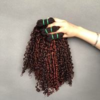 Bundles de cheveux vierges indiens de haute qualité Double Drawn Pixie Curly P4/350 Couleur