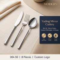 Großhandel 304 Edelstahl Besteckset Modernes Elegantes Besteckset für Hotels