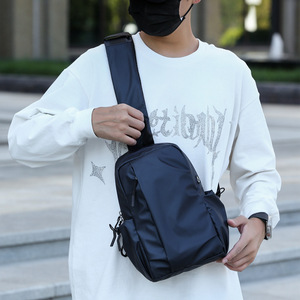Nouveau sac de poitrine personnalisé léger et tendance pour homme, imperméable, à fermeture souple, pour usage professionnel, avec fermeture éclair - Product Image 6