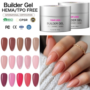Hot Selling 50g HEMA&TPO Free Hard Gel Professional Nail <b>Builder</b> Gel Self Leveling Anti Deformation For Nail Extension - Product Image 1