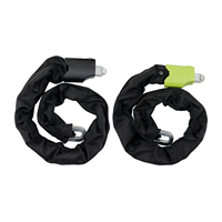Antivol de vélo à chaîne avec code réinitialisable à 5 chiffres, support de fixation et câble de sécurité pour vélo en extérieur