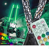 3FT Fouet LED Lumières Dansantes Chassant la Couleur Rapide pour Hors Route Sable Buggy VTT UTV Polaris RZR 4X4