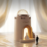 Projecteur d'étoiles Magic Castle, lampe de nuit LED rechargeable par USB, lampe de projection rotative pour la chambre des enfants, la crèche, la décoration de la maison