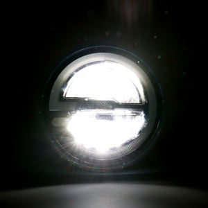 Phare avant automatique avec feux de jour et clignotants, ensemble de phares LED ronds de 7 pouces pour camion, pick-up, Land Rover, <span class=keywords><strong>Toyota</strong></span>, Chevy, Jeep - Product Image 5