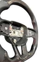 Volant de course sportif personnalisé en fibre de carbone forgée pour Dodge SRT Hellcat Redeye Mercedes-Benz Classe S avec garniture en cuir PU