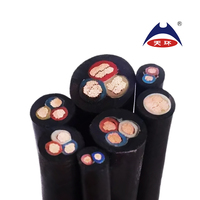 16 mm 35mm Flexible Propósito General H05rn F H07rn F 100mm 150mm 5 Core 4 Core Flex Cable de goma resistente