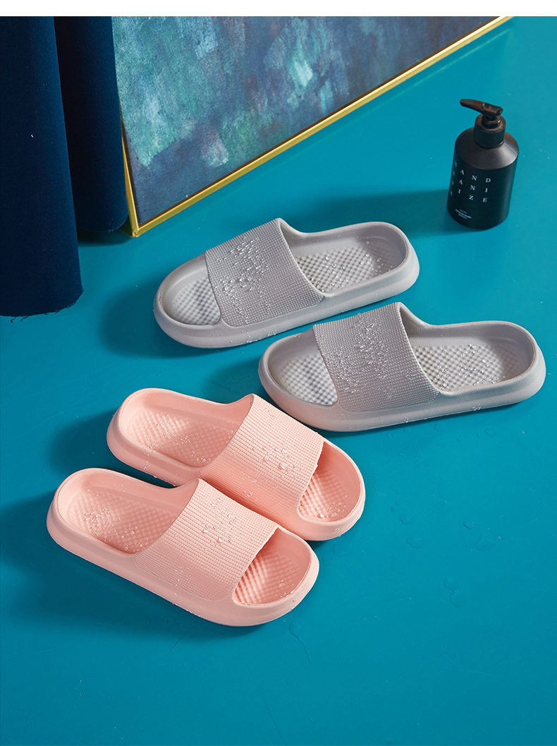 Bathroom Men Indoor Soft Slippers Non-Slip Home Shoes Cloud Slides Slippers Women