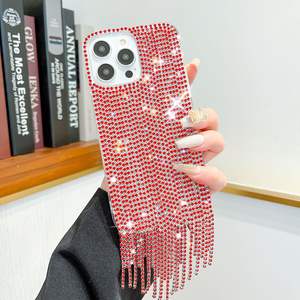 Funda protectora de tpu con diseño de diamante brillante personalizada para iphone, carcasa de teléfono de lujo adecuada para iphone 12 11pro max xs 8 plus - Product Image 3