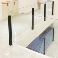 Raccords de main courante en aluminium sans cadre en acier inoxydable système d'escalier de balcon à fente poteau de garde-corps hardwar pour garde-corps en verre