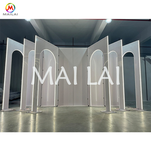 背景アクリル製背景幕 結婚式用 白色PVC壁スタンド式背景幕 結婚式イベント用 - Product Image 4