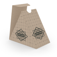Boîte en papier triangulaire personnalisée, boîte d'emballage triangulaire pour en-cas, boîte à en-cas en carton imprimé, boîte en papier alimentaire personnalisée