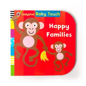Детская сенсорная доска книги обезьяна счастливые семьи книга Защита окружающей среды детский сад образовательные книги печать
