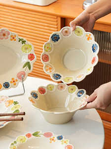 High Quality Good Price Europe/North America Floral Style Stoneware Dinnerware <b>Sets</b> for <b>Restaurant</b> Use Dishwasher Safe - Product Image 2