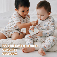 Pyjamas Bébé en Bambou en Gros - Ensemble Vêtements Écologiques pour Tout-Petits Motif Floral Imprimé Personnalisé Respirant Unisexe 2 Pièces