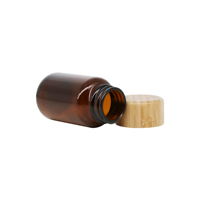 Flacon à pilules médical brun 60cc 75cc 100cc 200cc en verre ambré avec bouchon à vis pour poudre, comprimés, compléments alimentaires, marque RENHE