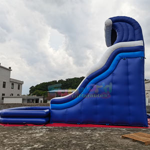 Tobogán acuático inflable comercial con piscina gigante para fiestas de verano, brincolín para niños. - Product Image 6