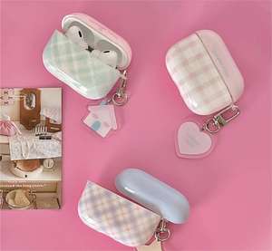 BP066 Funda para <span class=keywords><strong>AirPods</strong></span> con Diseño a Cuadros y Bloques de Color de Verano, Compatible con <span class=keywords><strong>AirPods</strong></span> Pro 2.ª Generación <span class=keywords><strong>2022</strong></span>, Audífonos 4 - Product Image 5