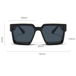 새로운 워터마크 블랙 럭셔리 UV400 블랙 패션 금속 여성 선글라스 <span class=keywords><strong>2025</strong></span> - Product Image 6