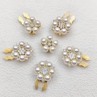 JINYU En gros Cache-boutons en métal pour chemises femme, décoratifs avec strass, clips de bouton, cache-boutons, boutons de manchette, logo perle