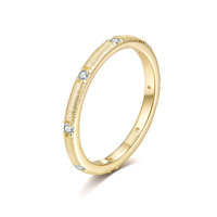 Anillo Apilable de Plata de Ley S925 con Moissanita Pulida de 2mm, Color D, Anillo de Boda de Moissanita, Disponible en Stock, MOQ Bajo