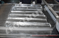 Machine industrielle de découpe horizontale de blocs de glace en acier inoxydable avec lame de scie haute vitesse, capacité de 1000 kg