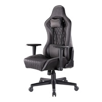 CH09-3 Chaise de jeu ergonomique confortable en cuir PU, inclinable et réglable, pour PC, simulateur de course, idéale pour les joueurs à domicile