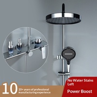 Système de douche thermostatique de luxe pour appartement intelligent, affichage numérique, mitigeur eau chaude et froide en laiton et céramique, jet de pluie doux