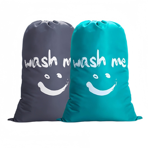 Sac de rangement à cordon en tissu Oxford personnalisé avec logo, grand format, lavable en machine, pour le rangement du linge et de la maison, idéal pour le salon moderne - Product Image 2