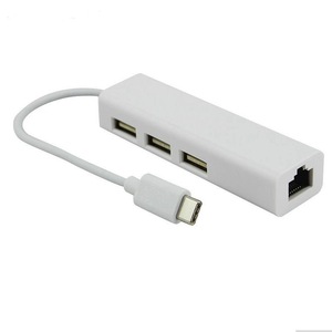 <b>Type</b> <b>C</b> <b>Usb</b> Hub 3 Ports 2.0 With Lan Port Ethernet <b>Adapter</b> For Laptop Computer - Product Image 5