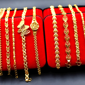 Dubai Vàng Trang Sức Bán Buôn Châu Âu Tiền Xu Mạ Vàng Trang Sức Cặp Vợ Chồng Vàng Platedbracelets Hàn Quốc Đơn Giản - Product Image 3