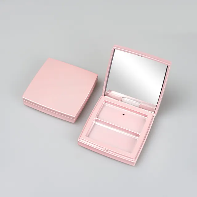 हैलो किट्टी गुलाबी ब्लश प्रकरण चुंबक दबाया पाउडर मामले डबल रंग श्रृंगार मामले पैकेजिंग