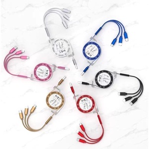 พอร์ต USB แบบยืดหดได้3A <span class=keywords><strong>ชาร์จ</strong></span>เร็วสายชาร์จสำหรับใช้ในรถแบบสากลประเภท <span class=keywords><strong>C</strong></span> iPhone Android - Product Image 5