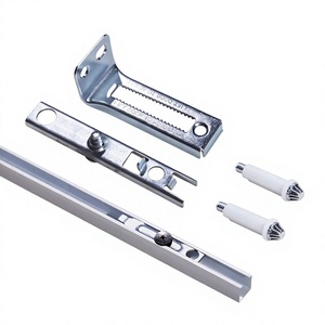 Kit de quincaillerie pour portes coulissantes doubles intérieures WEKIS, aluminium, automatique, 250 lb, porte pliante cachée, pour 2 portes - Product Image 5