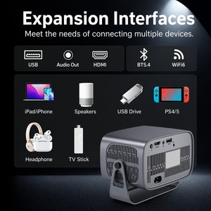 Mini Proyector Portátil AOKANG para Niños, Regalo con Android 14, <span class=keywords><strong>Netflix</strong></span> HD, 580g, Ligero, Proyector Inteligente de Bolsillo para el Hogar - Product Image 6