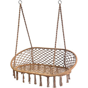 Grande balançoire en coton et <span class=keywords><strong>filet</strong></span> Portable hamac balançoire de jardin pour intérieur/extérieur Relax fonction sommeil profond - Product Image 3