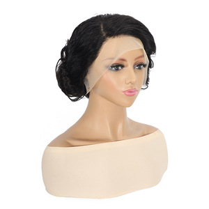 Cency Hot Dyed Minimalist No Skin Color Restrictions Shanghai Hair BoBo Real Hair Bandeau en dentelle pour femmes - Product Image 5