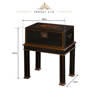 Mueble de Madera Maciza de Estilo Moderno de Mediados de Siglo, Serie Americana Yips LD-1403-1060, con Diseño Floral Hecho a Mano, para el Recibidor - Product Image 3