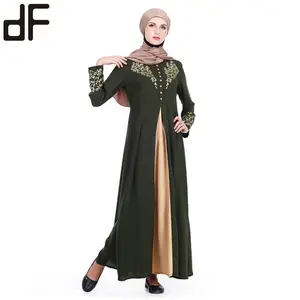 Abaya 두바이 2023 이슬람 새로운 패션 핫 스탬핑 가을 겨울 새로운 우아한 숙녀 긴 스커트 긴 맥시 드레스