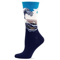 Robe en coton médiéval pour hommes, chaussettes en coton, célèbre imprimée à 360 degrés, peinture artistique, vente en gros
