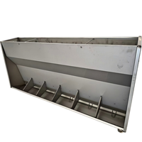 Nouvelle mangeoire automatique carrée en acier inoxydable poli pour porcs, utilisable en mode humide/sec, avec dimensions personnalisables pour ferme de 10 à 40 porcs