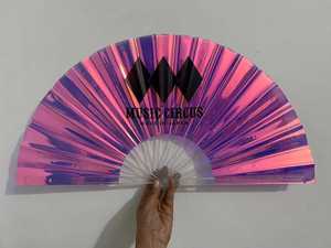 Abanico de Mano de Plástico Grande de 33 cm GUANSEN, Modelo Ángel, para Decoración, Recuerdos, Publicidad, Ideal para Fiestas y Festivales - Product Image 3