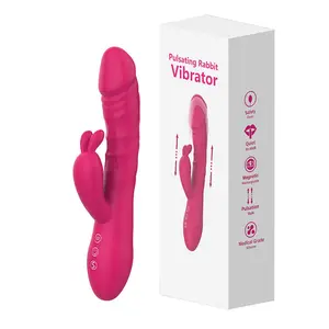 10 Frequentie Usb Opladen Konijn Telescopische Vibrator Voor Volwassen Vrouwelijke Masturbators Mute Vibratie G Spot Massager